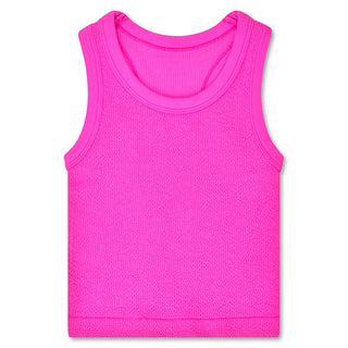iScream Smocked Racerback Tank Top - Pretty Pink