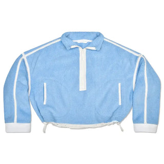 1/2 Zip Cream/Blue Sherpa Pullover