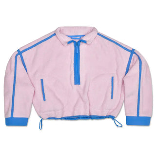 iScream 1/2 Zip Pink & Periwinkle Sherpa Pullover