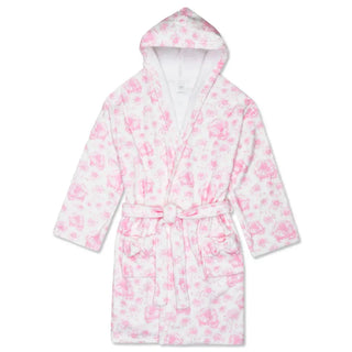 Iscream Pretty Pink Toile Hooded Plush Robe