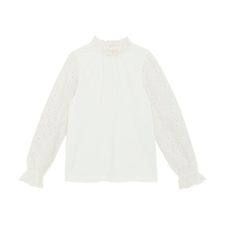 Creamie Girls Pointelle Long Sleeve T-shirt