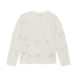 Creamie Girls Bow Long Sleeve T-shirt
