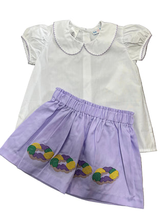 Lulu Bebe 2pc King Cake Top & Skirt Set