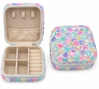 Bari Lynn Sprinkle Pastel Heart Jewel Jewelry Box