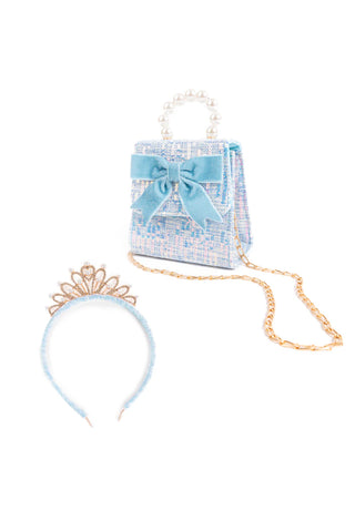 Mademoiselle Mini Purse w/ Headband - Blue