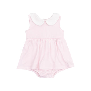Angel Dear Peter Pan Collar Bubble w/ Skirt - Stripe Classic Pink