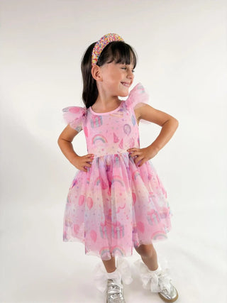 Birthday Print Tulle Dress