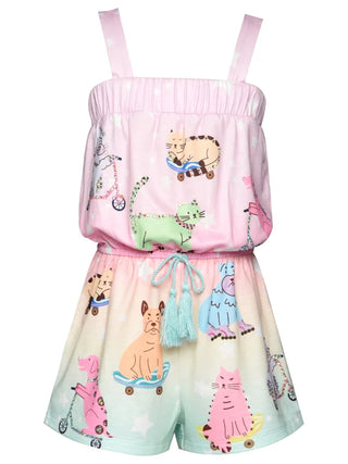 Hannah Banana Dog Print Romper