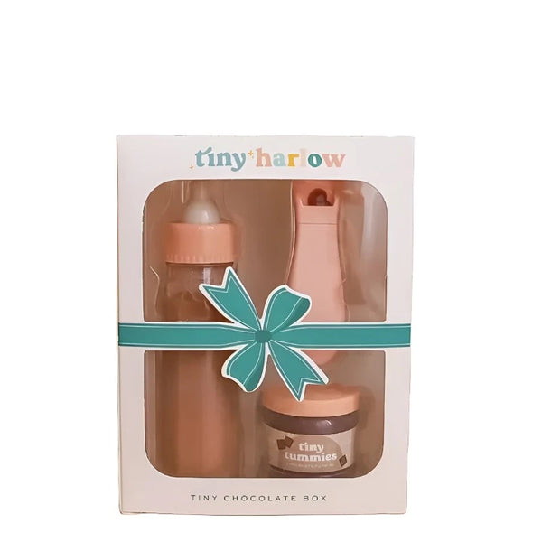 Tiny Tummies Puree and Milk Bottle Set For Doll - Chocolate