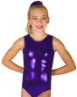 Snowflake Gymnastics Leotard with Scrunchie - Dark Purple Mystiquei