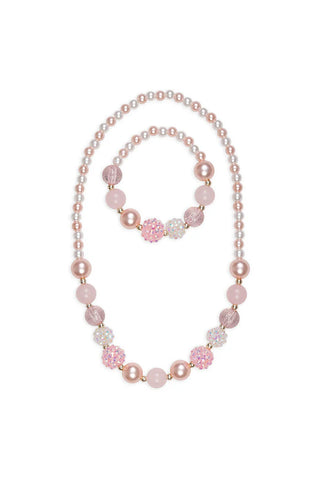 Great Pretenders Pinky Pearl Necklace & Bracelet Set
