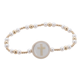 Versible Tap To Pray Survivor Series Chosen gold beaded bracelet