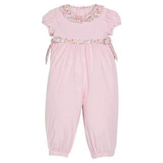 Little English Caroline Bow Romper - Pemberley Floral