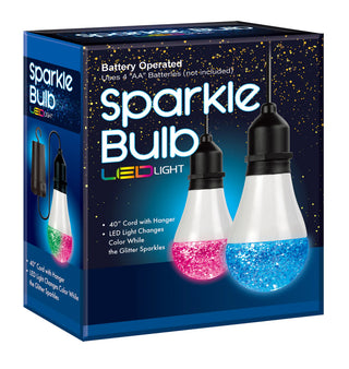 LED Battery Operated Glitter Light Bulb