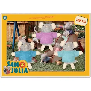 Sam and Julia Plush Mouse Triplets