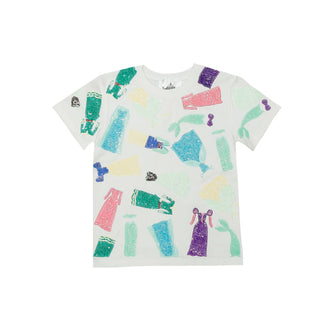 Kid's White Sequin Princess Tee