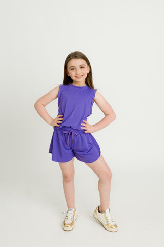 Belle Cher Butterfly Shorts  - Purple