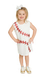 Belle Cher Sequin Baseball Dress - White/Red