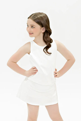 Belle Cher White Razorback Top
