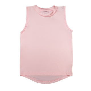 Belle Cher Athletic Light Pink High Low Tank Top