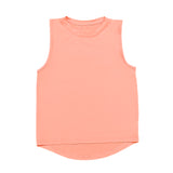 Belle Cher Athletic Coral High Low Tank Top