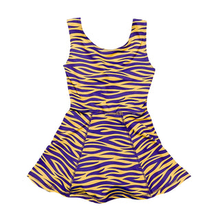 Belle Cher Tiger Striped Athletic Dress