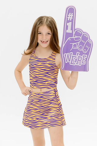 Belle Cher Tiger Striped Tennis Skort