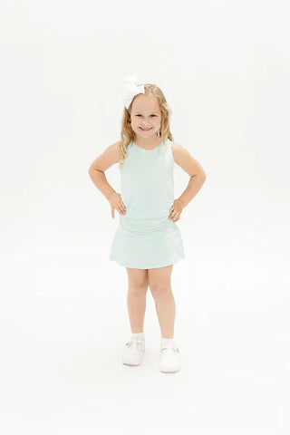 Belle Cher Teal Razorback Top