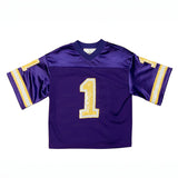 Belle Cher Purple & Gold Sequin Football Jersey