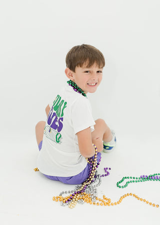 Belle Cher White Mardi Gras Boundary Issues S/S Tee