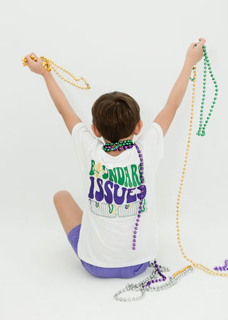 Belle Cher White Mardi Gras Boundary Issues S/S Tee