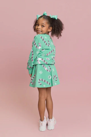 Belle Cher Candy Cane Teal Sweatshirt