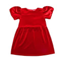 Belle Cher Red Velvet Bow Dress