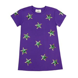 purple dress for mardi gras Sequin Tiered Gold Green Carnival Dress Adult SM/MD Go with the Mardi Gras March purple dress for mardi gras