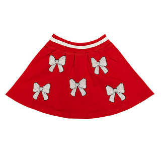 Belle Cher Red White Bow Sweatshirt Set