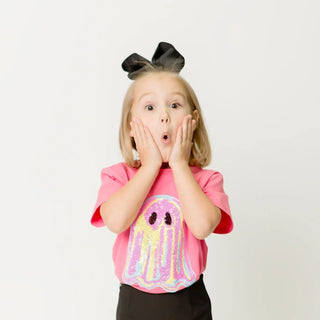 Belle Cher Pink Sequin Ghost Tee