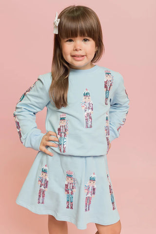 Belle Cher Light Blue Nutcracker Sweatshirt Set