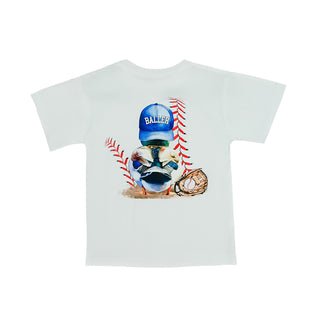 Belle Cher White Baller Baseball S/S Tee