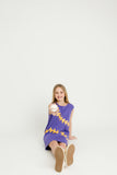 Belle Cher Sequin Baseball Dress - Purple/Gold