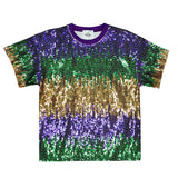 Belle Cher Mix Mardi Gras Sequin 2Pc Boxy Tee & Skort Set