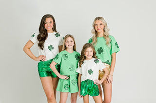 Belle Cher Green Clover 2Pc Short Set