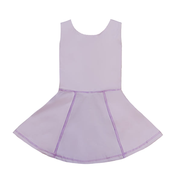Girls Purple Twist Back Dress 6
