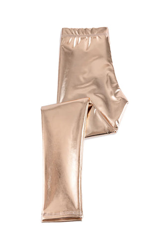 Great Pretenders Gold Metallic Love Life Leggings