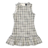 Little Olin Black, White & Gold Tweed Ruffle Dress
