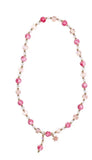 Great Pretenders Boutique Pink Crystal Beaded Flower Necklace