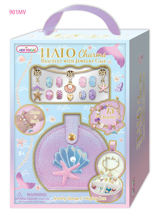 Hot Focus Halo Charms Bracelet & Jewelry Case- Mermaid Vibes