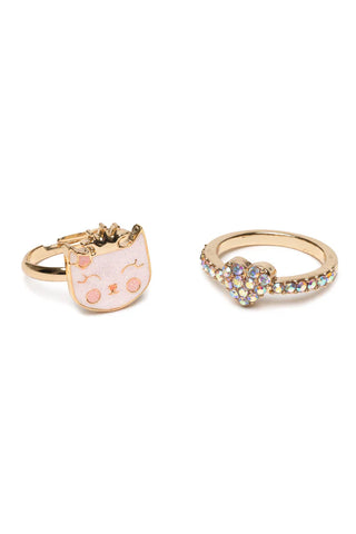 Great Pretenders Boutique Chic Kitty Love 2Pc Ring Set