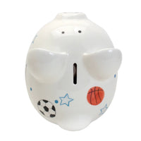 Ceramic Piggy Bank - Sport Paper Star