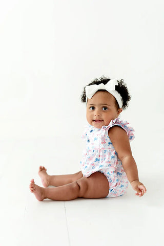 Ollie Jay Knit Patriotic Flags Betsy Romper