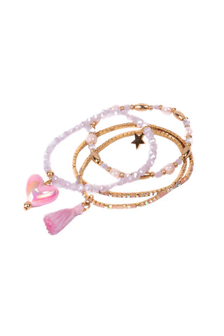 Great Pretenders Boutique Chic 4pc Luminescent Love Bracelet Set